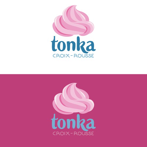 Cream logo with the title 'Logo for Tonka - cupcake shop'