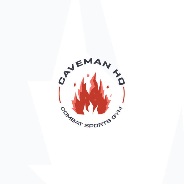 Caveman logo with the title 'Combat sports on fire!'