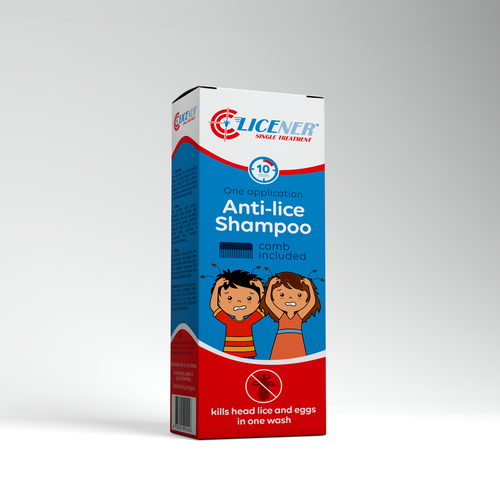 Shampoo packaging with the title 'Anti-lice shampoo'