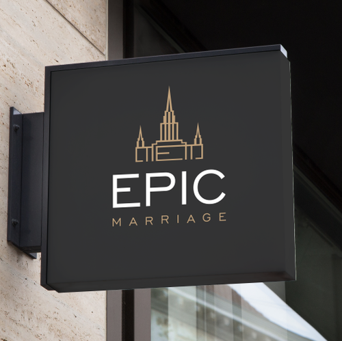Epic logo with the title 'Epic Marriage | Logo Design | Professional | Line Art | Logo Lines'