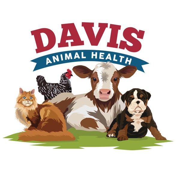 Animal logo with the title 'DAVIS ANIMAL HEALTH'
