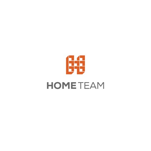 Dimensional logo with the title 'Concept for Home Team, a provider of cooperative workspace for construction companies'