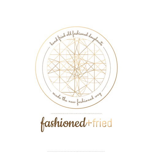 Donut  logo with the title 'Logo for Hand Fried Doughnuts'