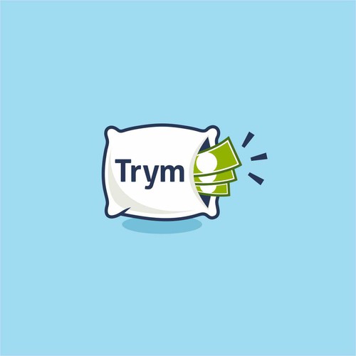 Travel logo with the title 'Trym'