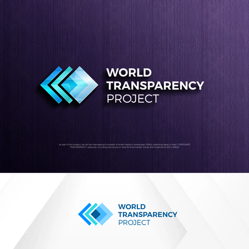 Project design with the title 'logo for world transparency project'