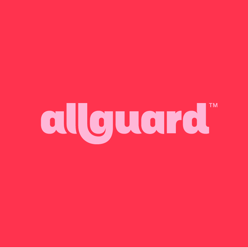 Coral design with the title 'allguard (custom lettering) logotype'