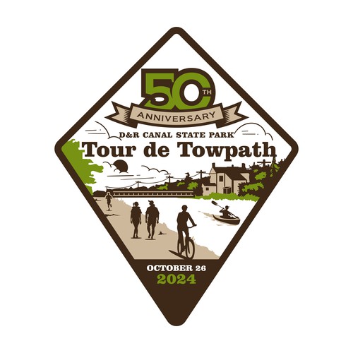 50 year anniversary logo with the title '50th anniversary D&R canal state park'
