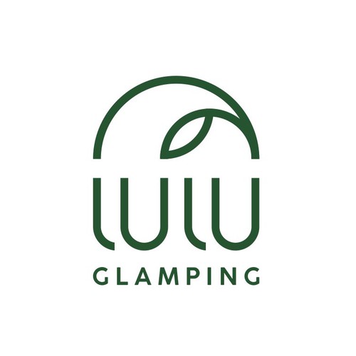 Eye-catching logo with the title 'Lulu Glamping Logo'