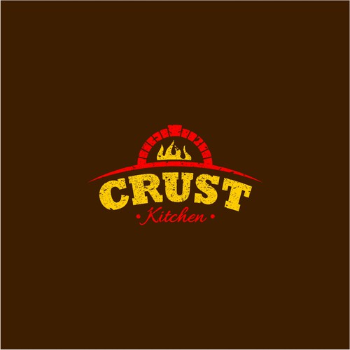 Dining logo with the title 'Creating logo for Crust Kitchen'