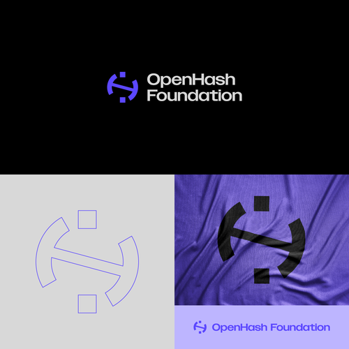 Mining logo with the title 'OpenHash Foundation web3 Bitcoin Mining Logo'