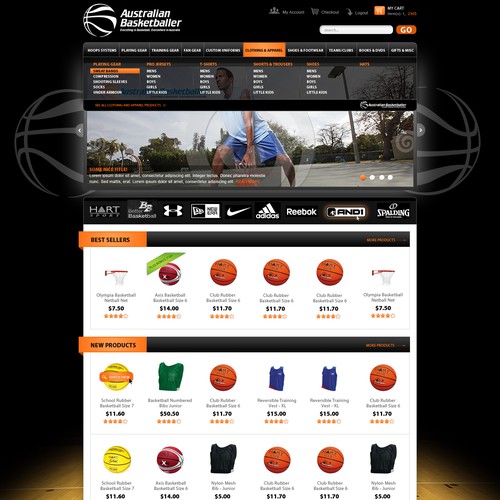 Australia website with the title 'Australian Basketballer needs a new website design'