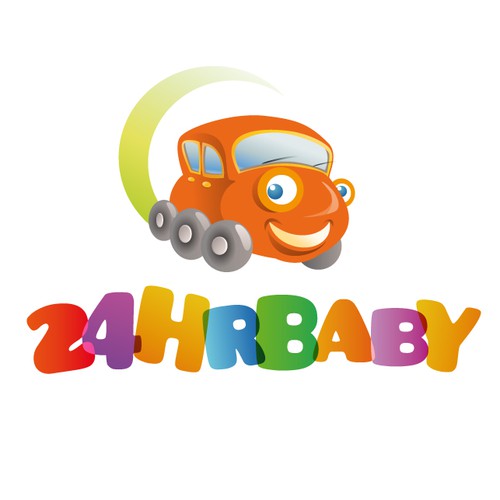 Transportation brand with the title '24HrBaby Logo'