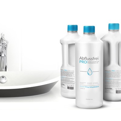 Drain cleaner minimalist package design