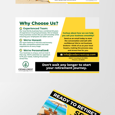 Direct mailer for small business owners looking to sell their company