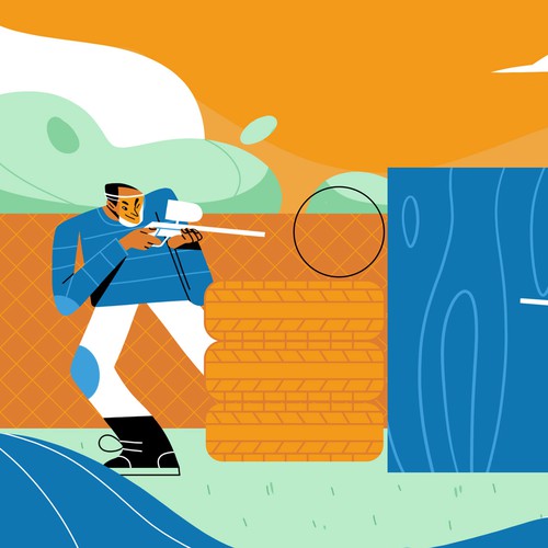 Infographic website with the title 'Modern Publicitary illustration'