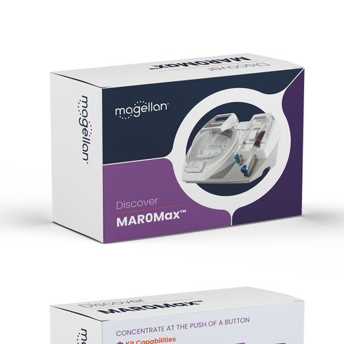 Professional packaging with the title 'MAR0Max™ Medical Kit Packaging Design'