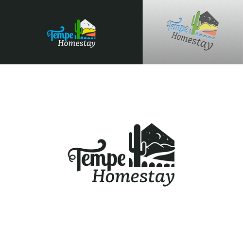 Cactus logo with the title 'Logo Design for Tempe Homestay'