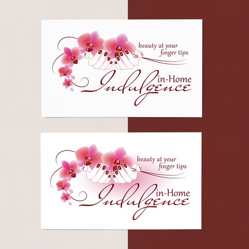 Orchid logo with the title 'Manicure service - Beauty at your finger tips'