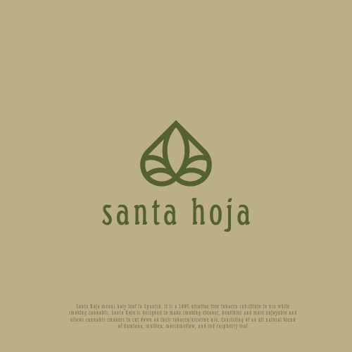 Smoke logo with the title 'logo design for santa hoja'