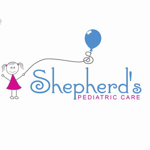 Medical logo with the title 'Logo concept for pediatric office'