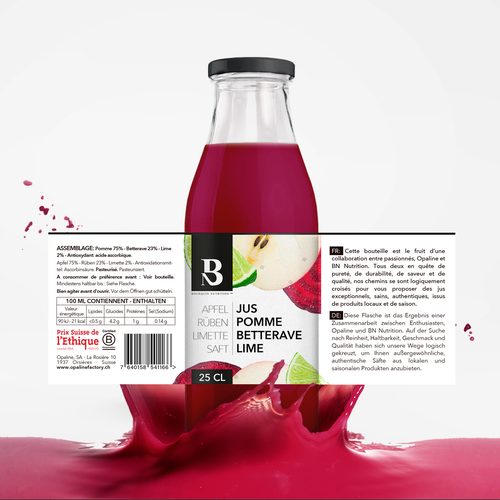 Juice label with the title 'Juice Label'