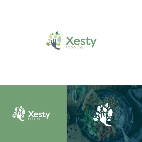 Virtual logo with the title 'XESTY FOOD'