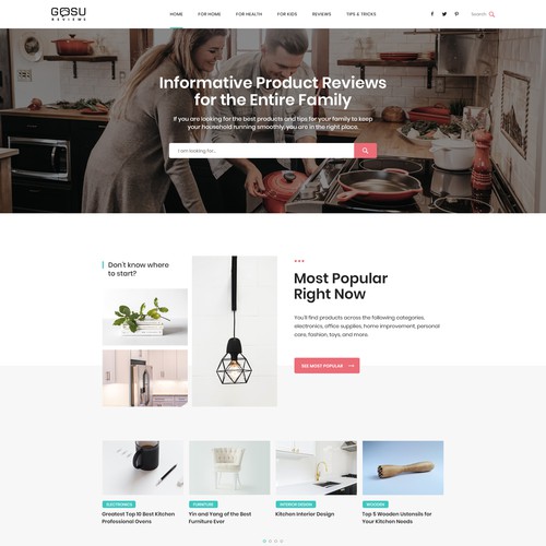 Product website with the title 'Products Reviews Webpage'