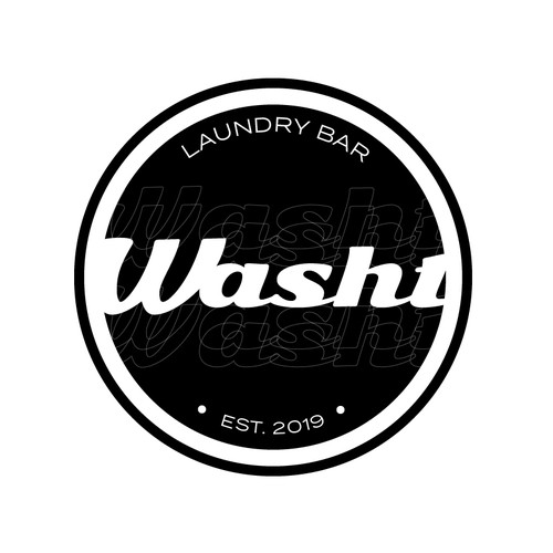 Dry cleaner logo with the title 'Logo Design'