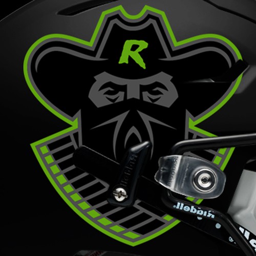 Bandit design with the title 'Rebels Helmet Decal'