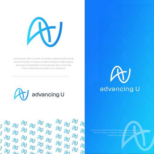 Pattern brand with the title 'au letter logo'