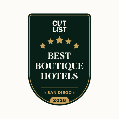Window logo with the title 'Design for The Cut List - Best Boutique Hotels'