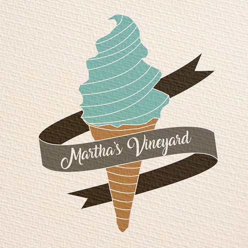 Ice cream shop design with the title 'Logo concept for ice cream business'