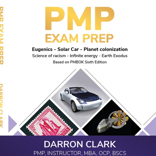 Management book cover with the title 'Book cover for PMP exam prep'