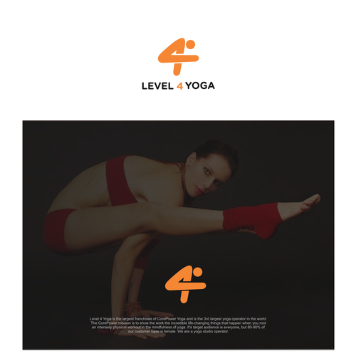 Pen tool logo with the title 'Level 4 Yoga'