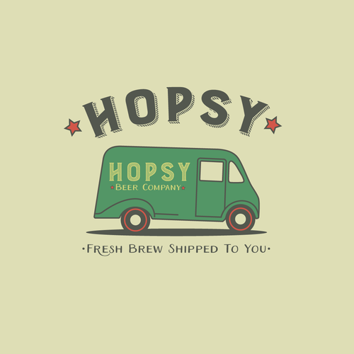 Creative trucking logo with the title 'Create a memorable logo for an innovative startup in the beer space'