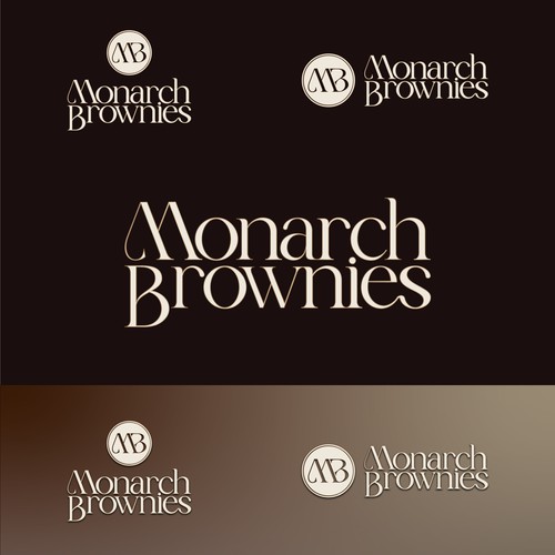 Design with the title 'Monarch Brownies'