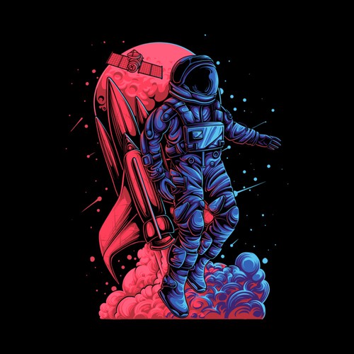 Astronaut t-shirt with the title 'The astronout'