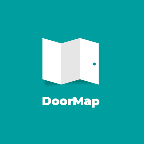 Door design with the title 'Door + map '