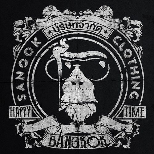 Monkey t-shirt with the title 'SANOOK'
