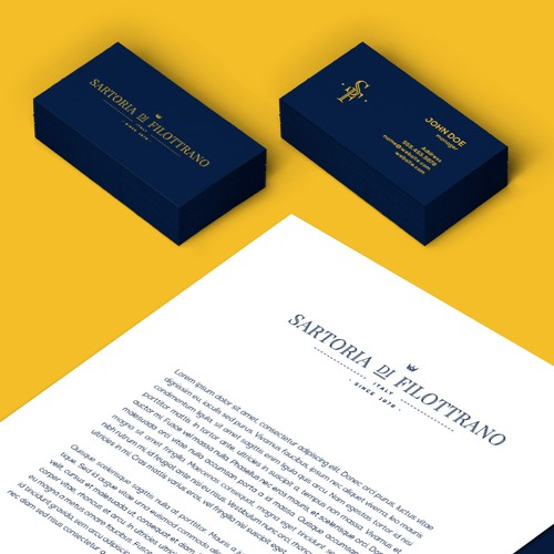 Suit design with the title 'Sartoria di Filottrano'