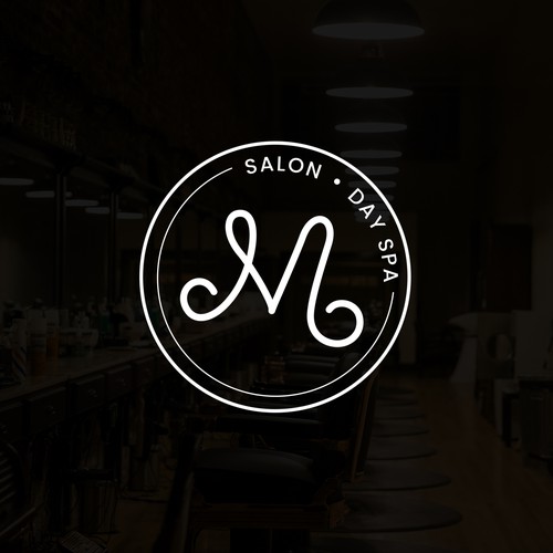 Salon brand with the title 'Rejected Logo Design - Salon M'