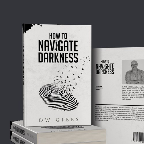 Horror book cover with the title 'how to navigate darkness'