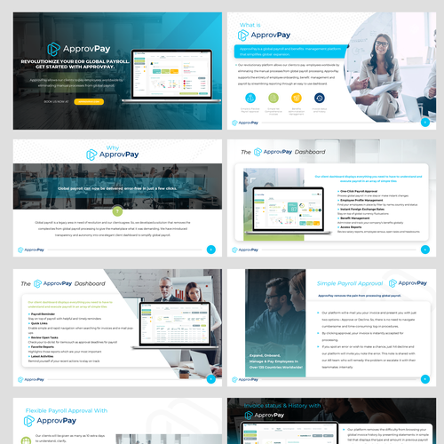 Payment design with the title 'Clean yet minimalist presentation design'