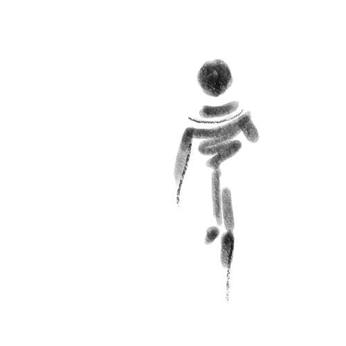 Charcoal design with the title 'Simple charcoal illustrations for a poem book.'