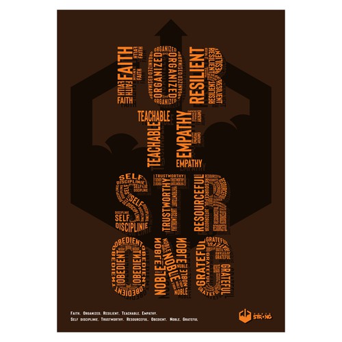 Typography artwork with the title 'Poster concept for FORTE STRONG'