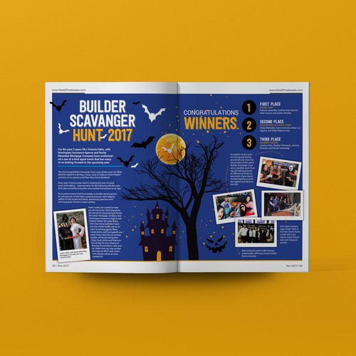 Layout design with the title 'Magazine Design'