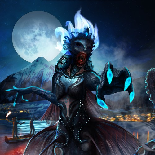 Monster book cover with the title 'Book cover for horror story'