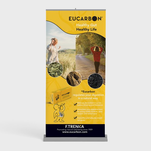 Print-ready design with the title 'roll-up banner'