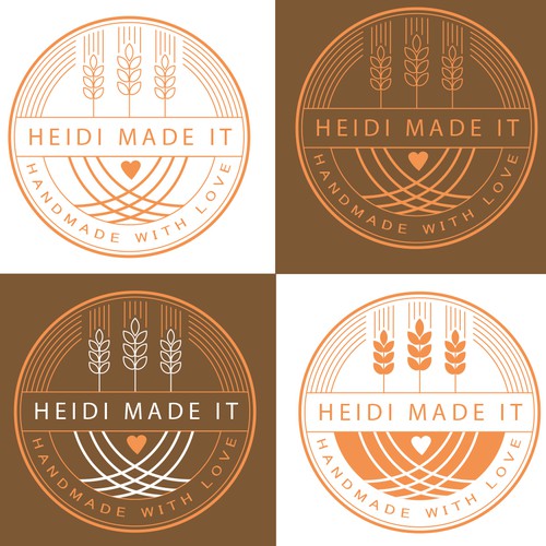 Knitting design with the title 'Logo concept for a cottage craft Backery'