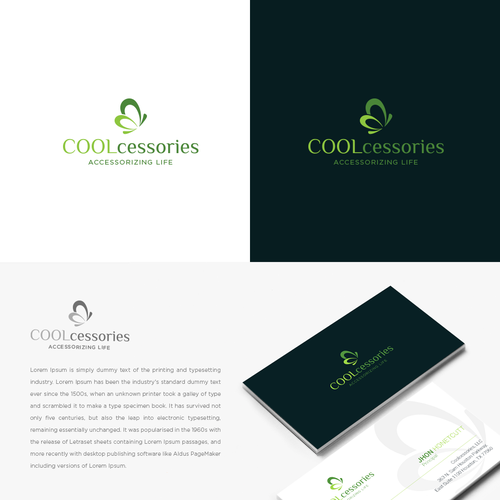 Jewelry brand with the title 'Coolcessories'